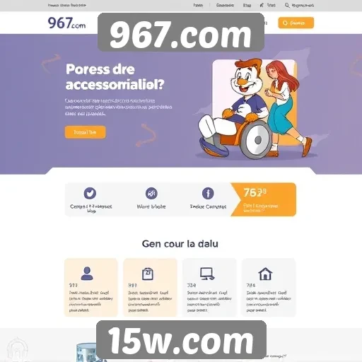 Acessibilidade e design do site 967.com para novos usuários